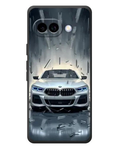 Чехол для Google Pixel 10a с картинкой «BMW в свете фар»