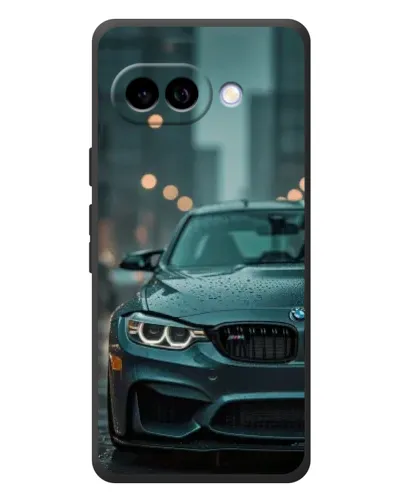 Чехол для Google Pixel 10a с картинкой «BMW в огнях города»