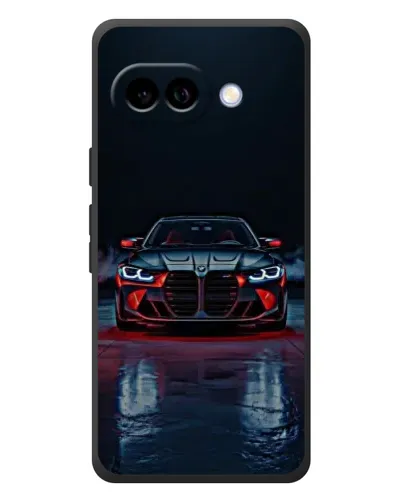 Чехол для Google Pixel 10a с картинкой «BMW на мокрой дороге»