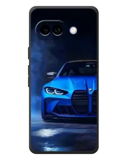 Чехол для Google Pixel 10a с картинкой «Голубая BMW M4»