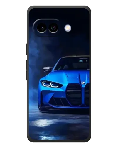Чехол для Google Pixel 10a с картинкой «Голубая BMW M4»