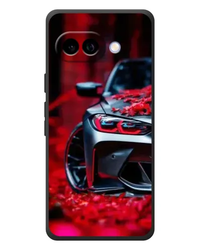 Чехол для Google Pixel 10a с картинкой «Спортивная BMW и цветы»