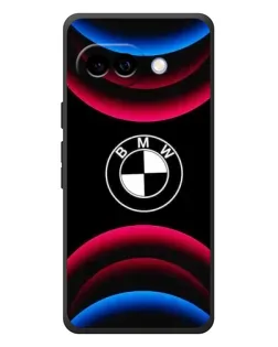 Чехол для Google Pixel 10a с картинкой «Логотип BMW и неоновые дуги»