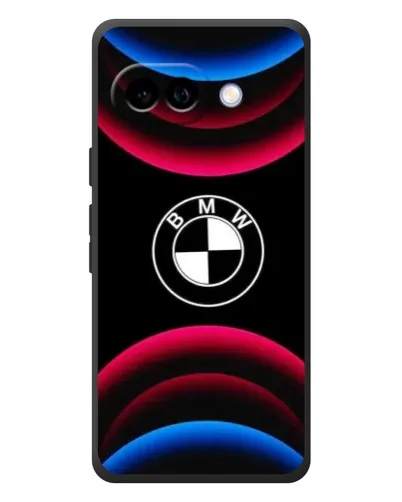 Чехол для Google Pixel 10a с картинкой «Логотип BMW и неоновые дуги»