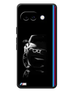 Чехол для Google Pixel 10a с картинкой «Силуэт BMW в темноте»