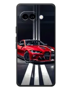 Чехол для Google Pixel 10a с картинкой «Красная BMW на дороге»