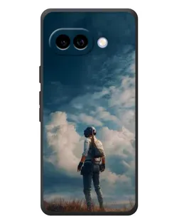 Чехол для Google Pixel 10a с картинкой «Герой PUBG на скале»