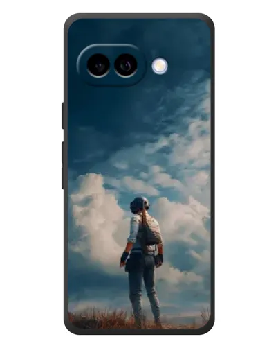 Чехол для Google Pixel 10a с картинкой «Герой PUBG на скале»