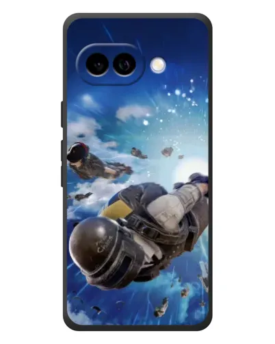 Чехол для Google Pixel 10a с картинкой «Десант PUBG — прыжок»