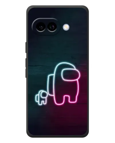 Чехол для Google Pixel 10a с картинкой «Among Us неон-арт»
