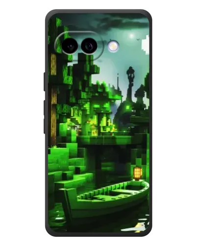 Чохол для Google Pixel 10a з картинкою «Minecraft лісовий пейзаж»
