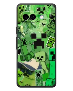 Чехол для Google Pixel 10a с картинкой «Криперы Minecraft»