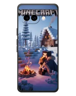 Чохол для Google Pixel 10a з картинкою «Зимовий Minecraft»