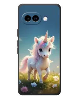 Чехол для Google Pixel 10a с картинкой «Единорог на поляне»