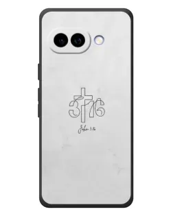Чехол для Google Pixel 10a с картинкой «Иоанна 3:16 Крест»