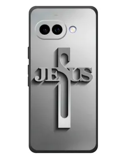 Чохол для Google Pixel 10a з картинкою «Металевий хрест Jesus»