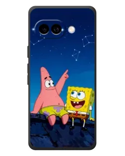 Чохол для Google Pixel 10a з картинкою «Губка Боб та Патрік вночі»