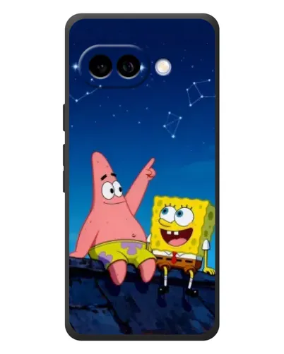 Чохол для Google Pixel 10a з картинкою «Губка Боб та Патрік вночі»