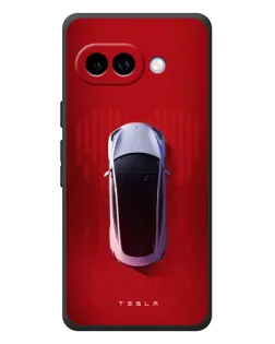 Чехол для Google Pixel 10a с картинкой «Tesla Top View»