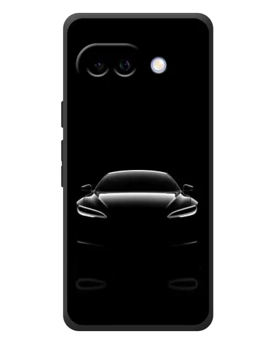 Чехол для Google Pixel 10a с картинкой «Силуэт Tesla Night»