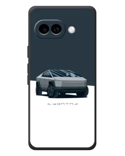 Чехол для Google Pixel 10a с картинкой «Серебристый Cybertruck Tesla»