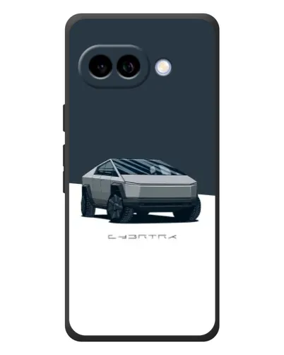 Чехол для Google Pixel 10a с картинкой «Серебристый Cybertruck Tesla»