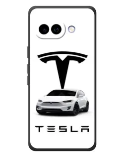Чехол для Google Pixel 10a с картинкой «Tesla White Style»