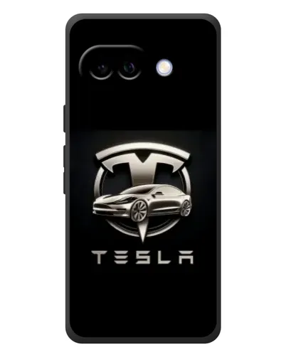 Чехол для Google Pixel 10a с картинкой «Tesla — серебристое авто»