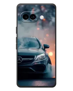 Чехол для Google Pixel 10a с картинкой «Mercedes — ночной город»