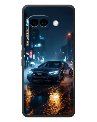 Чохол для Google Pixel 10a з картинкою «Нічне місто та Audi»