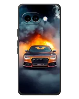 Чохол для Google Pixel 10a з картинкою «Audi у вогняному диму»