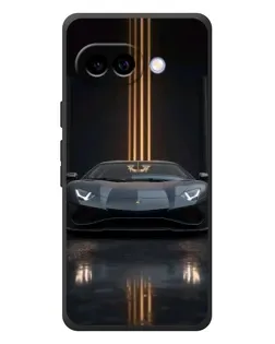 Чехол для Google Pixel 10a с картинкой «Lamborghini золотые линии»