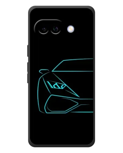 Чохол для Google Pixel 10a з картинкою «Блакитний силует Lamborghini»