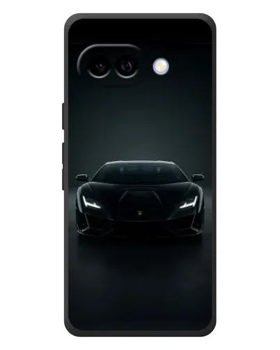 Чохол для Google Pixel 10a з картинкою «Чорний Lamborghini Aventador»