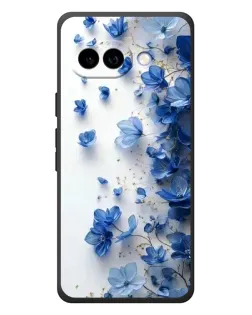 Чехол для Google Pixel 10a с картинкой «Голубой цветочный каскад»