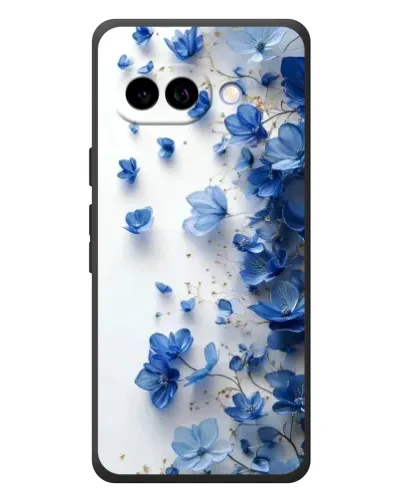 Чехол для Google Pixel 10a с картинкой «Голубой цветочный каскад»