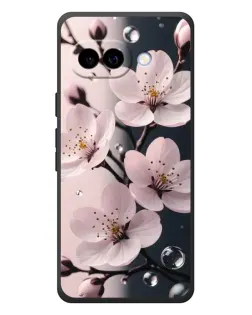 Чехол для Google Pixel 10a с картинкой «Нежная сакура и капли»