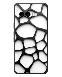 Чехол для Google Pixel 10a с картинкой «Белая объемная сетка»
