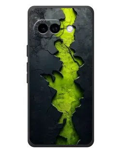 Чехол для Google Pixel 10a с картинкой «Салатовый разлом скалы»