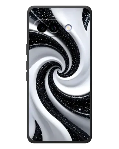 Чохол для Google Pixel 10a з картинкою «Чорно-біла спіраль»