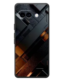 Чохол для Google Pixel 10a з картинкою «Чорні геометричні блоки»