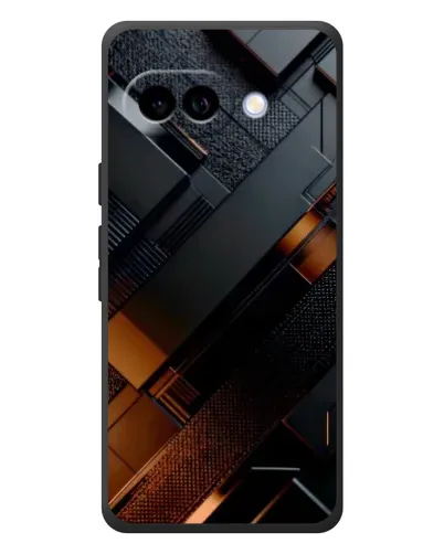 Чохол для Google Pixel 10a з картинкою «Чорні геометричні блоки»
