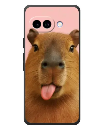 Чехол для Google Pixel 10a с картинкой «Капибара с языком»