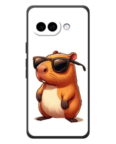 Чехол для Google Pixel 10a с картинкой «Капибара в очках»