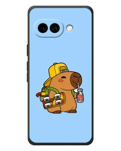 Чехол для Google Pixel 10a с картинкой «Капибара на скейте»