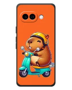 Чехол для Google Pixel 10a с картинкой «Капибара на скутере»