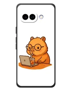 Чехол для Google Pixel 10a с картинкой «Капибара с ноутбуком»
