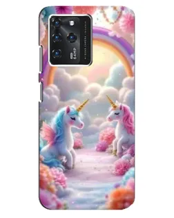 Чехол для Google Pixel 2 XL с картинкой «Радуга и единороги»