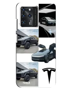 Чохол для Google Pixel 2 XL з картинкою «Колаж Cybertruck Tesla»