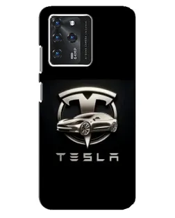 Чохол для Google Pixel 2 XL з картинкою «Tesla — срібне авто»